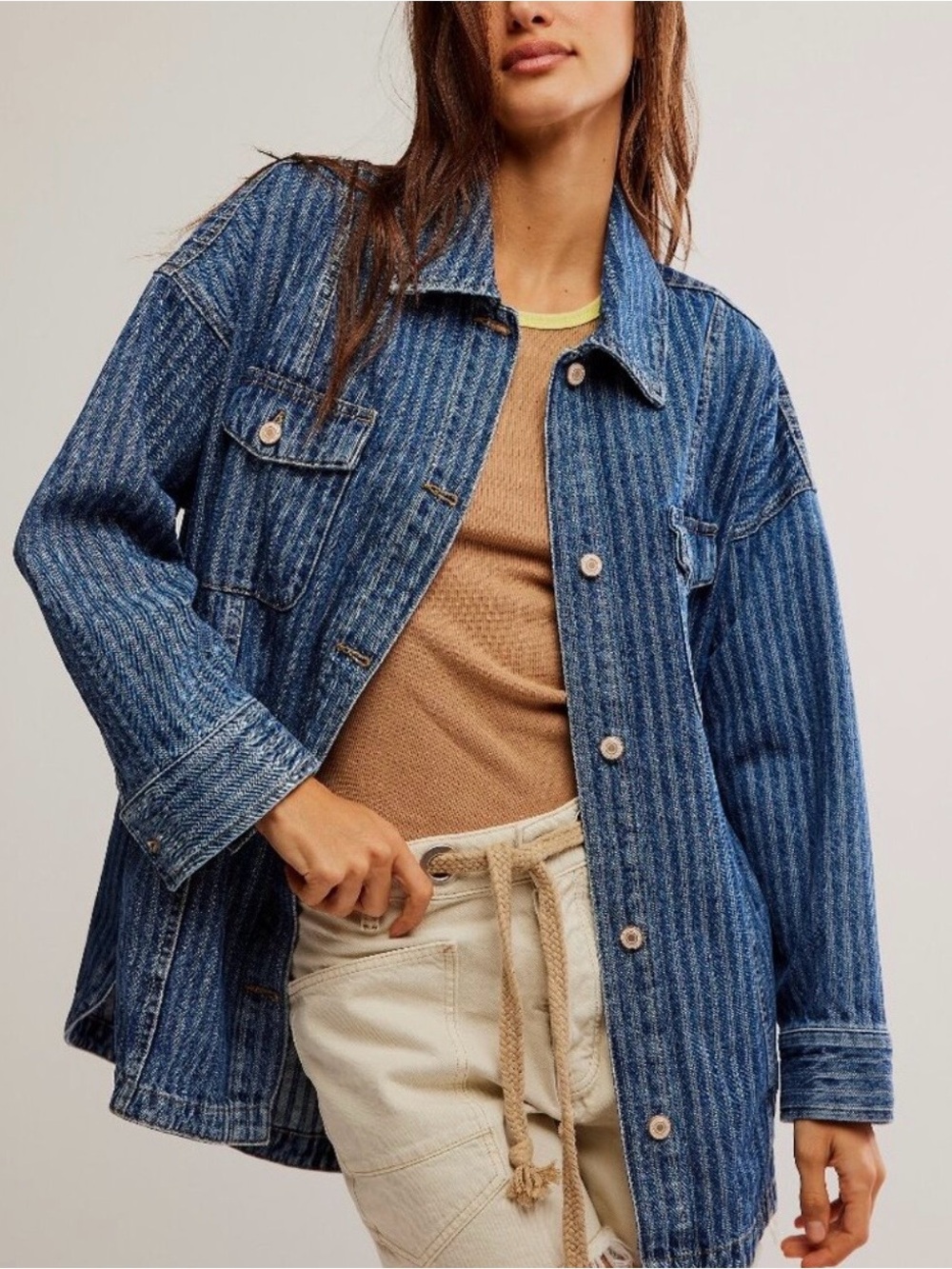 Free People We The Free Dunes Shirt Jacket - Picture 1 of 8